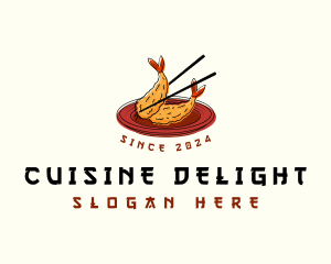 Tempura Shrimp Restaurant logo design