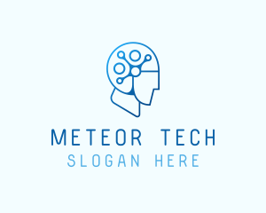 AI Tech Brain logo design