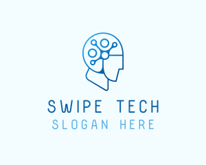 AI Tech Brain logo design