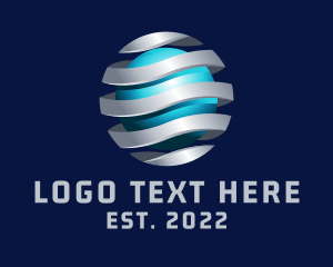 3D Cyber Globe logo