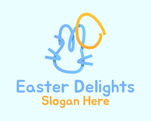 Rabbit Easter Egg  logo design