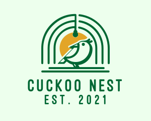 Nature Wren Bird Bulb logo