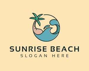 Beach Island Waves logo design