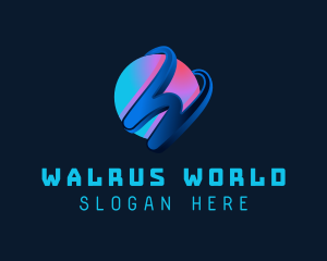 3D World Sphere logo design