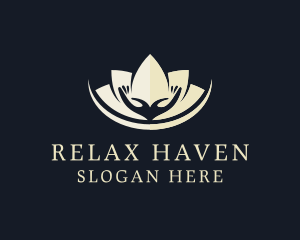 Relax Massage Hands  logo design