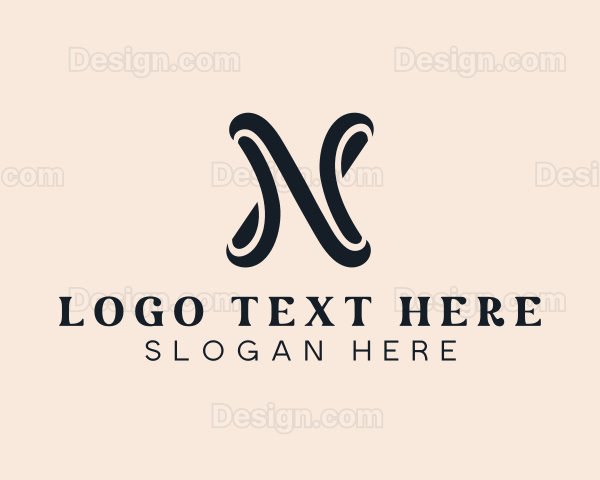 Creative Design Studio Letter N Logo