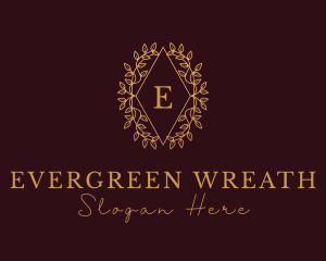 Premium Wreath Ornament logo design