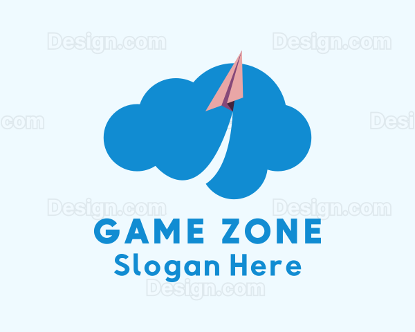 Paper Plane Cloud Logo