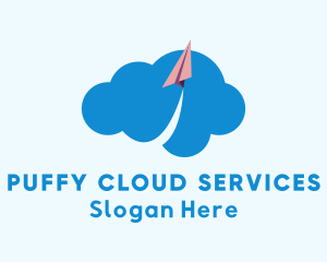 Paper Plane Cloud logo design