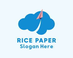 Paper Plane Cloud logo design