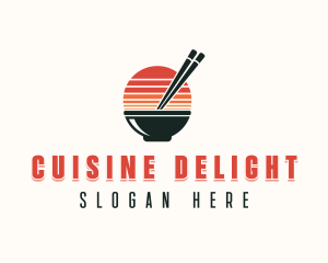 Asian Bowl Gourmet logo design