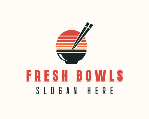 Asian Bowl Gourmet logo design