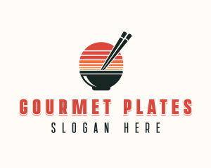 Asian Bowl Gourmet logo design