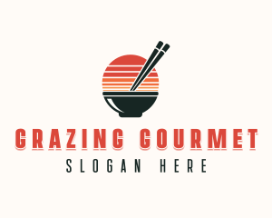 Asian Bowl Gourmet logo design