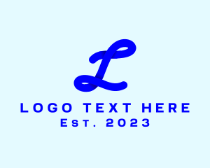 Simple Cursive Letter L logo
