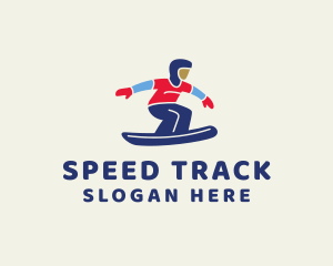 Winter Ski Athlete  Logo