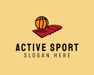 Sports Basketball Court   logo design