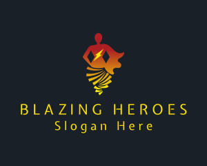 Electric Bolt Hero  logo design