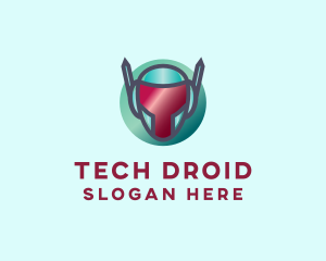 Tech Gamer Robot logo design