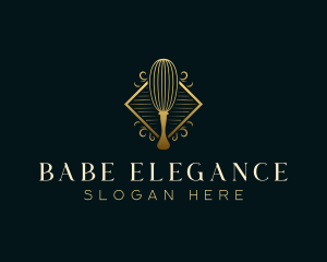 Elegant Baking Whisk logo design