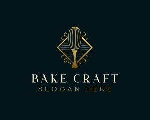 Elegant Baking Whisk logo design