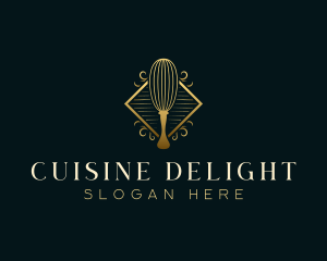 Elegant Baking Whisk logo design