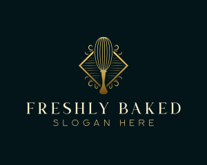 Elegant Baking Whisk logo design