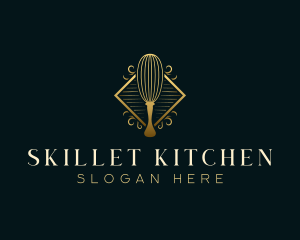 Elegant Baking Whisk logo design