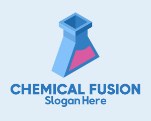 3D Chemistry Flask  logo