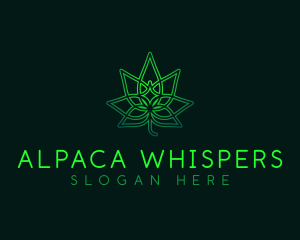 Marijuana Cannabis Leaf logo design