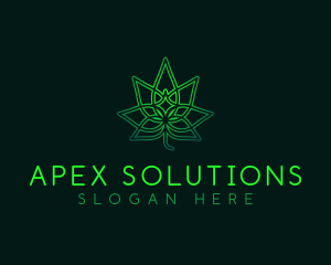 Marijuana Cannabis Leaf logo design