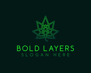 Marijuana Cannabis Leaf logo design