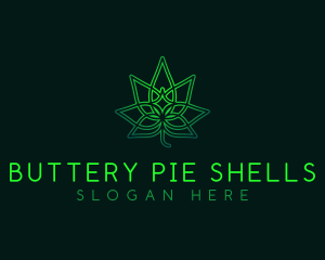 Marijuana Cannabis Leaf logo design