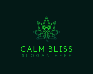 Marijuana Cannabis Leaf logo design