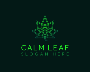 Marijuana Cannabis Leaf logo design