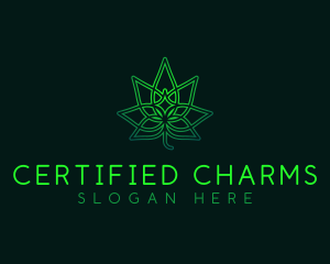 Marijuana Cannabis Leaf logo design