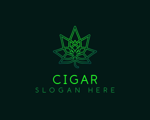 Marijuana Cannabis Leaf logo design