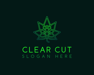 Marijuana Cannabis Leaf logo design