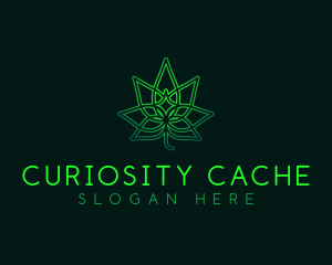 Marijuana Cannabis Leaf logo design