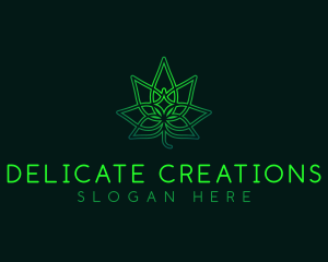 Marijuana Cannabis Leaf logo design