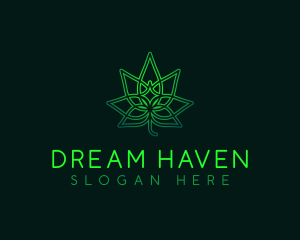 Marijuana Cannabis Leaf logo design