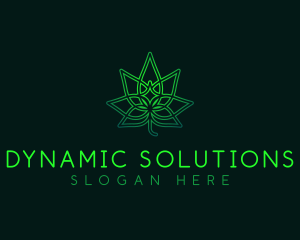 Marijuana Cannabis Leaf logo design