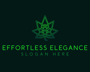 Marijuana Cannabis Leaf logo design