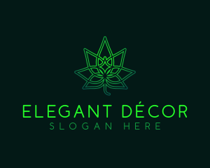 Marijuana Cannabis Leaf logo design