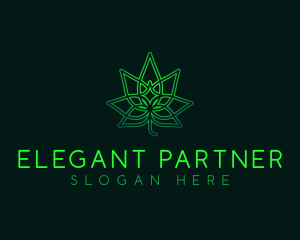 Marijuana Cannabis Leaf logo design