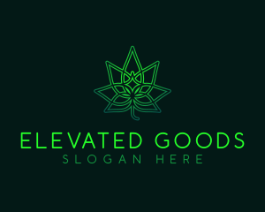 Marijuana Cannabis Leaf logo design