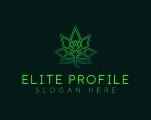 Marijuana Cannabis Leaf logo design