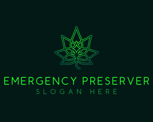 Marijuana Cannabis Leaf logo design