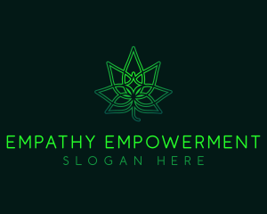 Marijuana Cannabis Leaf logo design