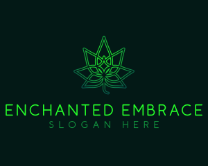 Marijuana Cannabis Leaf logo design